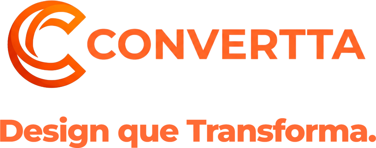 Assinatura CONVERTTA completa, com símbolo, lettering e tagline