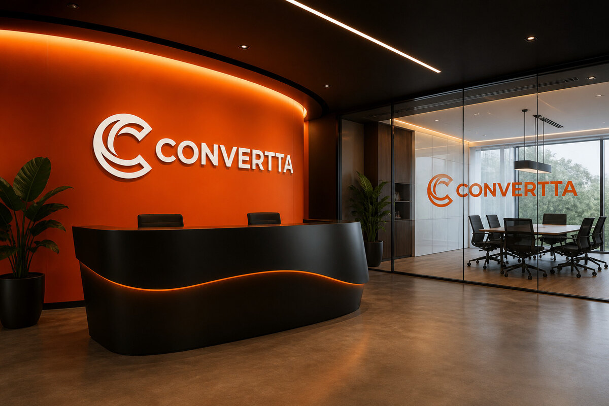 Aplicação da marca em ambiente corporativo