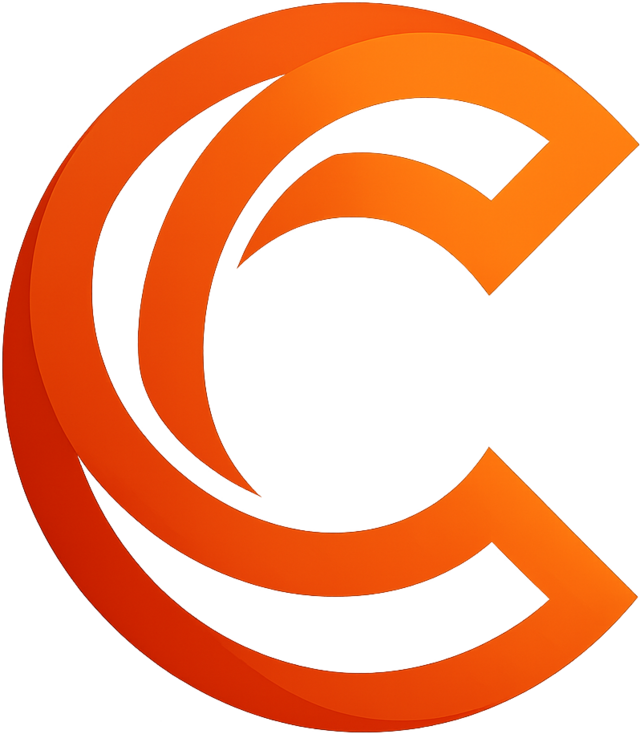 CONVERTTA Símbolo isolado laranja, para fundos claros